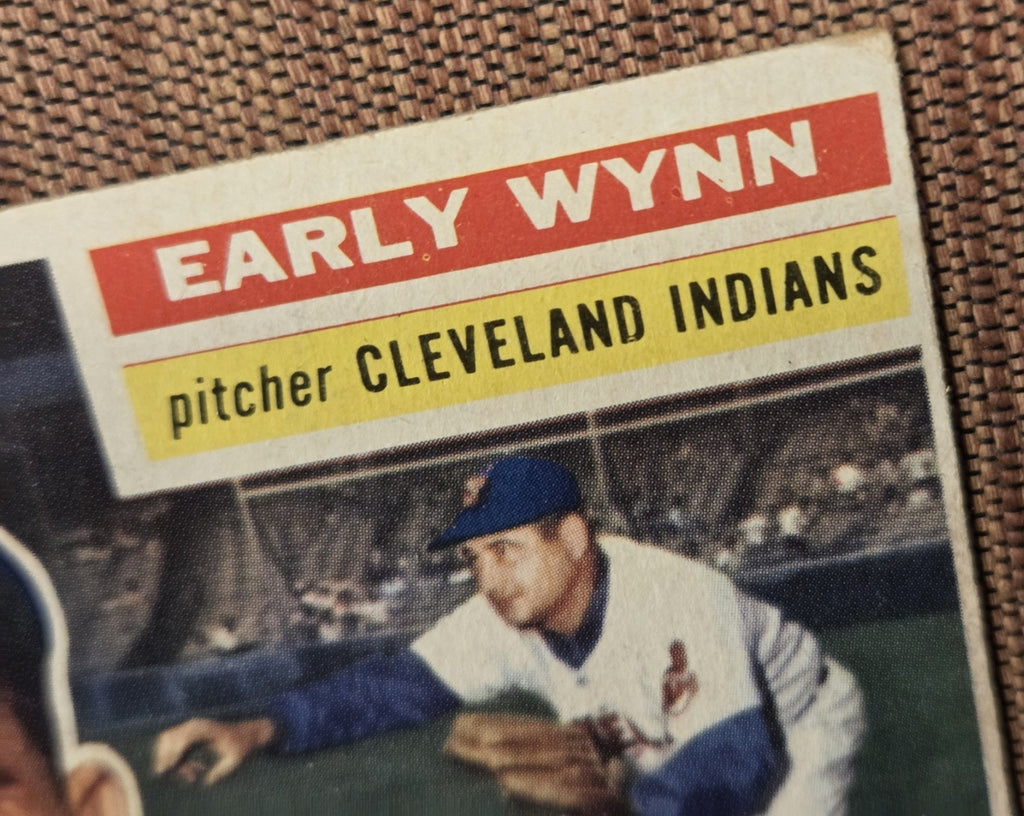 1956 Topps #187 Early Wynn Cleveland Indians Authentic Originl Baseball Card HOF2