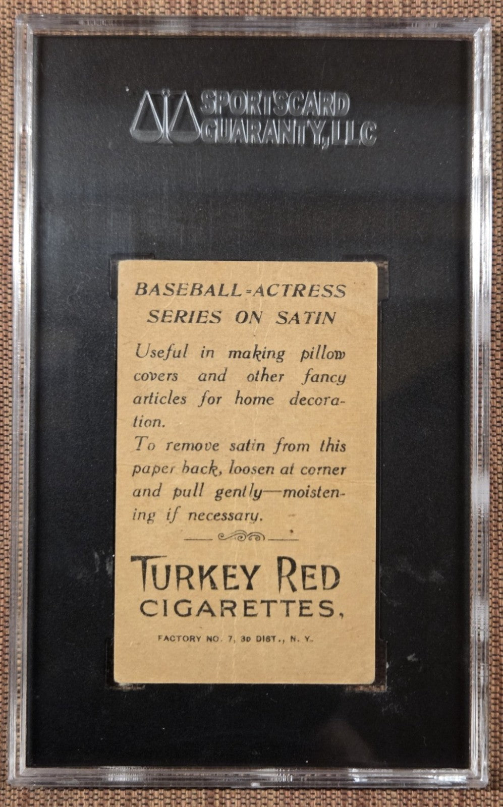 1909 S74 White Silks Turkey Red Ty Cobb Detroit Tigers Baseball Silks SGC 2.5 GD2