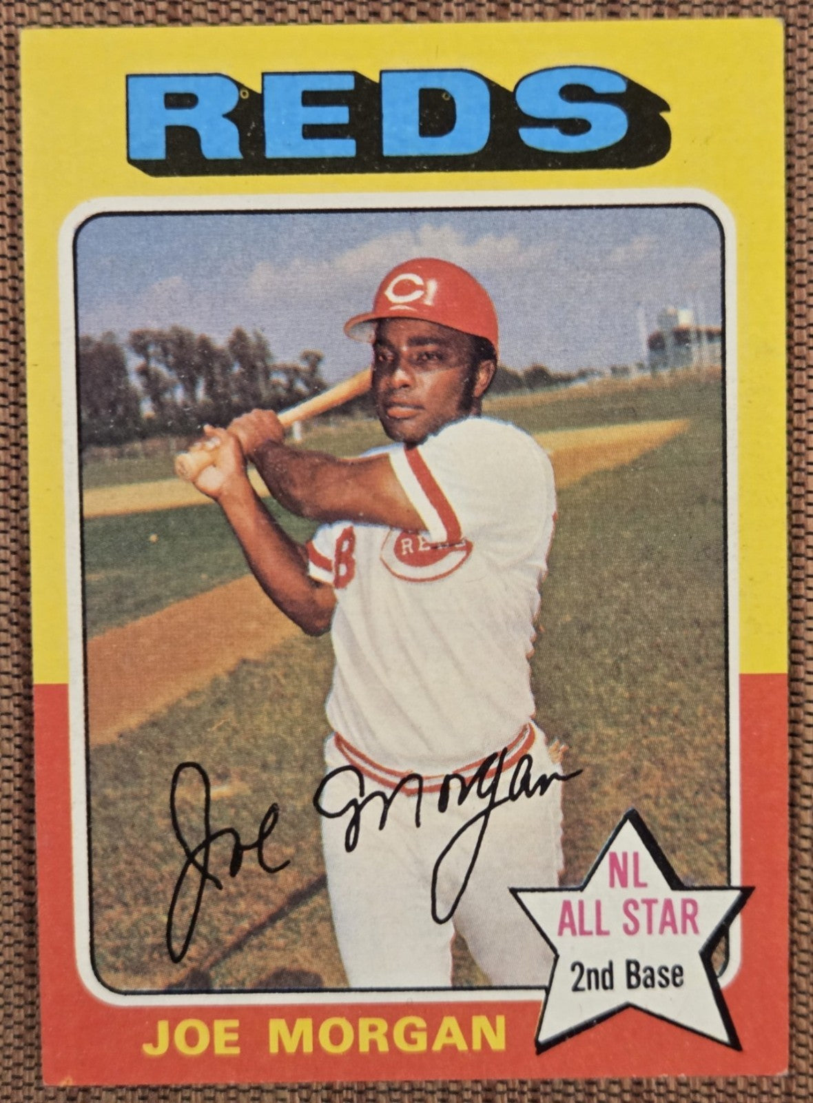 1975 Topps #180 Joe Morgan Cincinnati Reds Vintage Original Baseball Card HOF0
