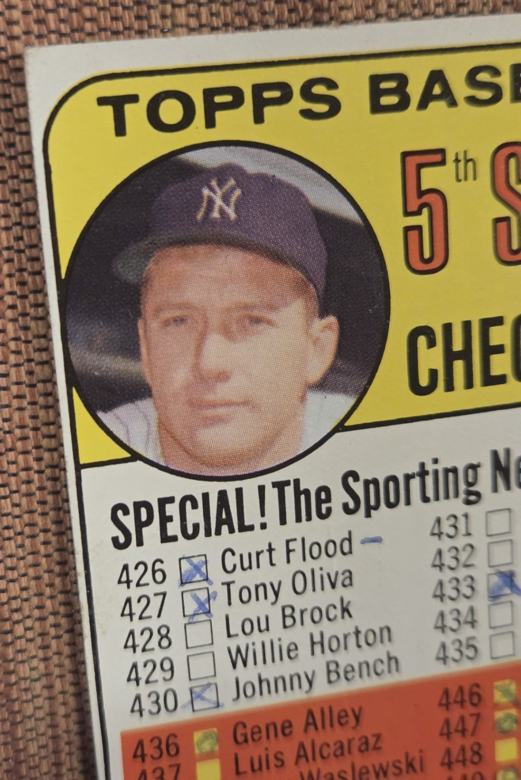 1969 Topps #412 Mickey Mantle New York Yankees Original Baseball Card HOF1