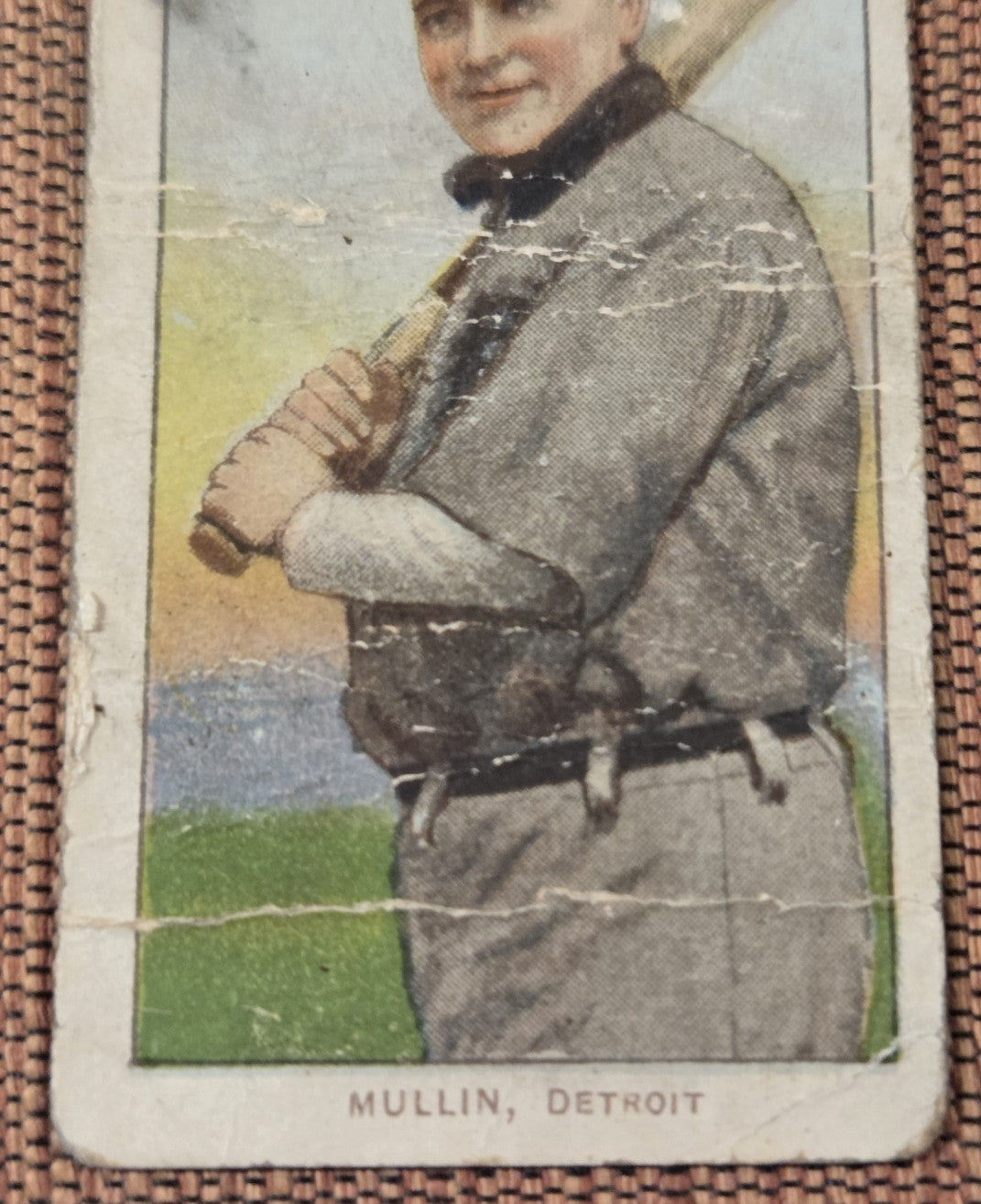 1909 Piedmont 350 w/ Bat T206 George Mullin Detroit Tigers Originl Baseball Card2