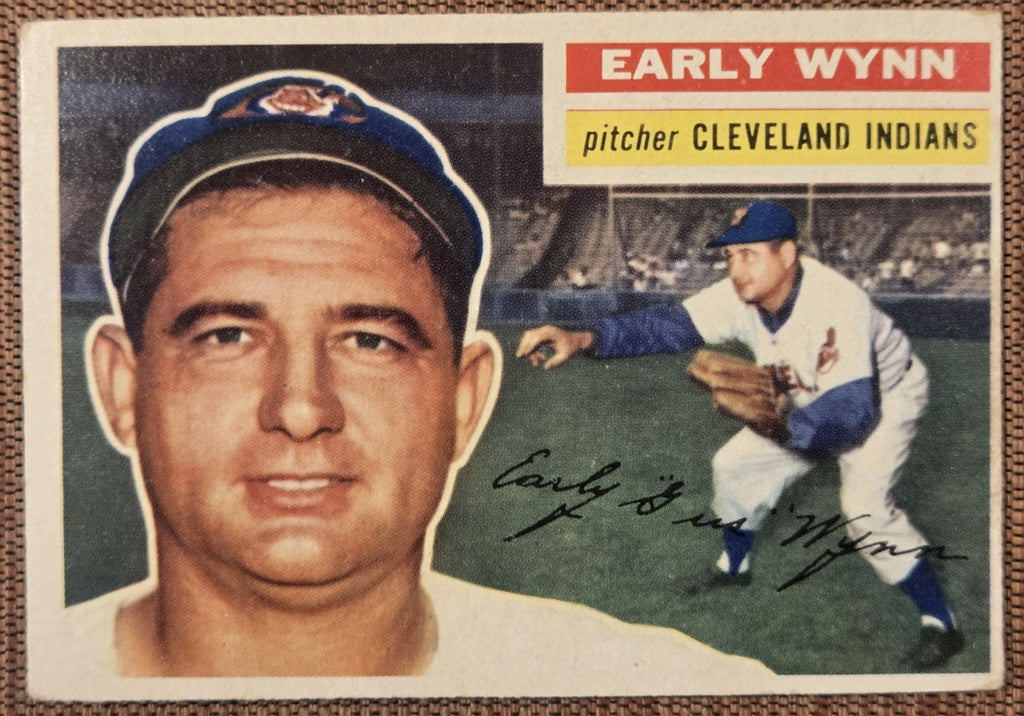 1956 Topps #187 Early Wynn Cleveland Indians Authentic Originl Baseball Card HOF0