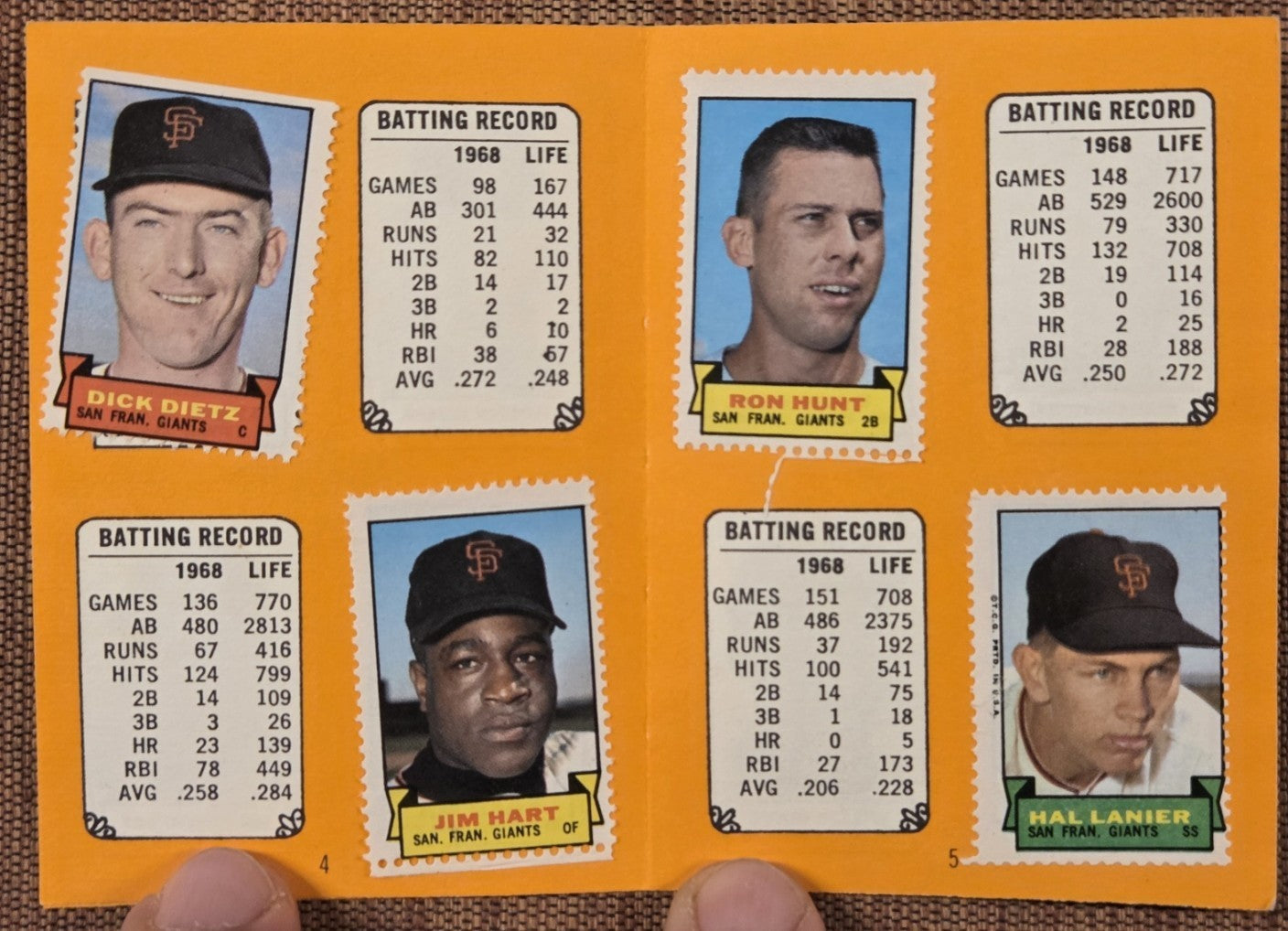 1969 Topps Stamps Album Complete Willie Mays Marichal McCovey Perry Baseball HOF2
