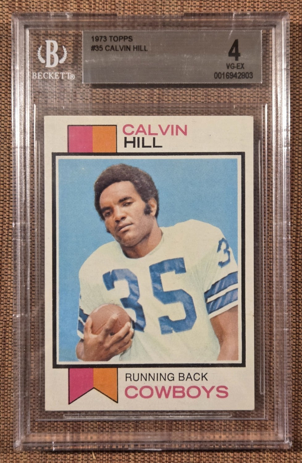 1973 Topps #35 Calvin Hill Dallas Cowboys Vintage Original Football Card BGS 40