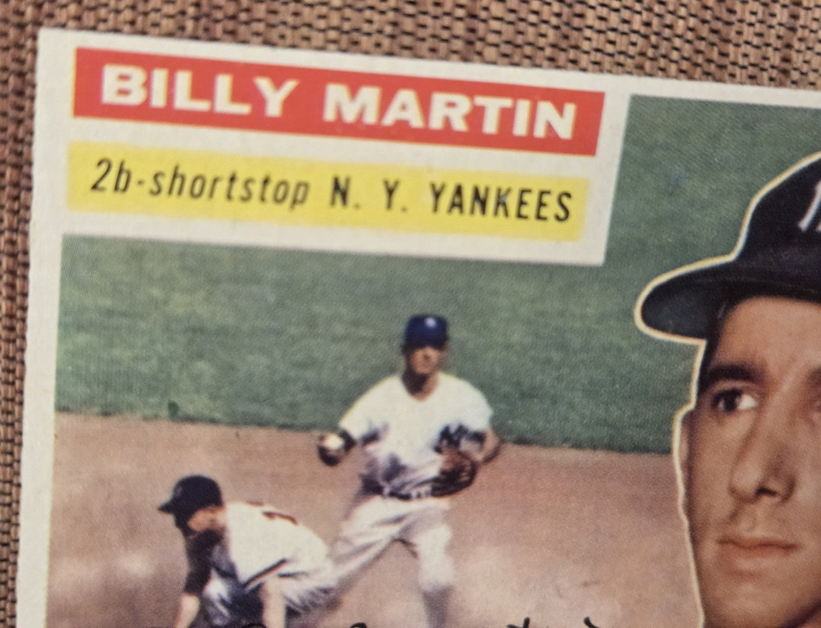 1956 Topps #181 Billy Martin New York Yankees Authentic Original Baseball Card1