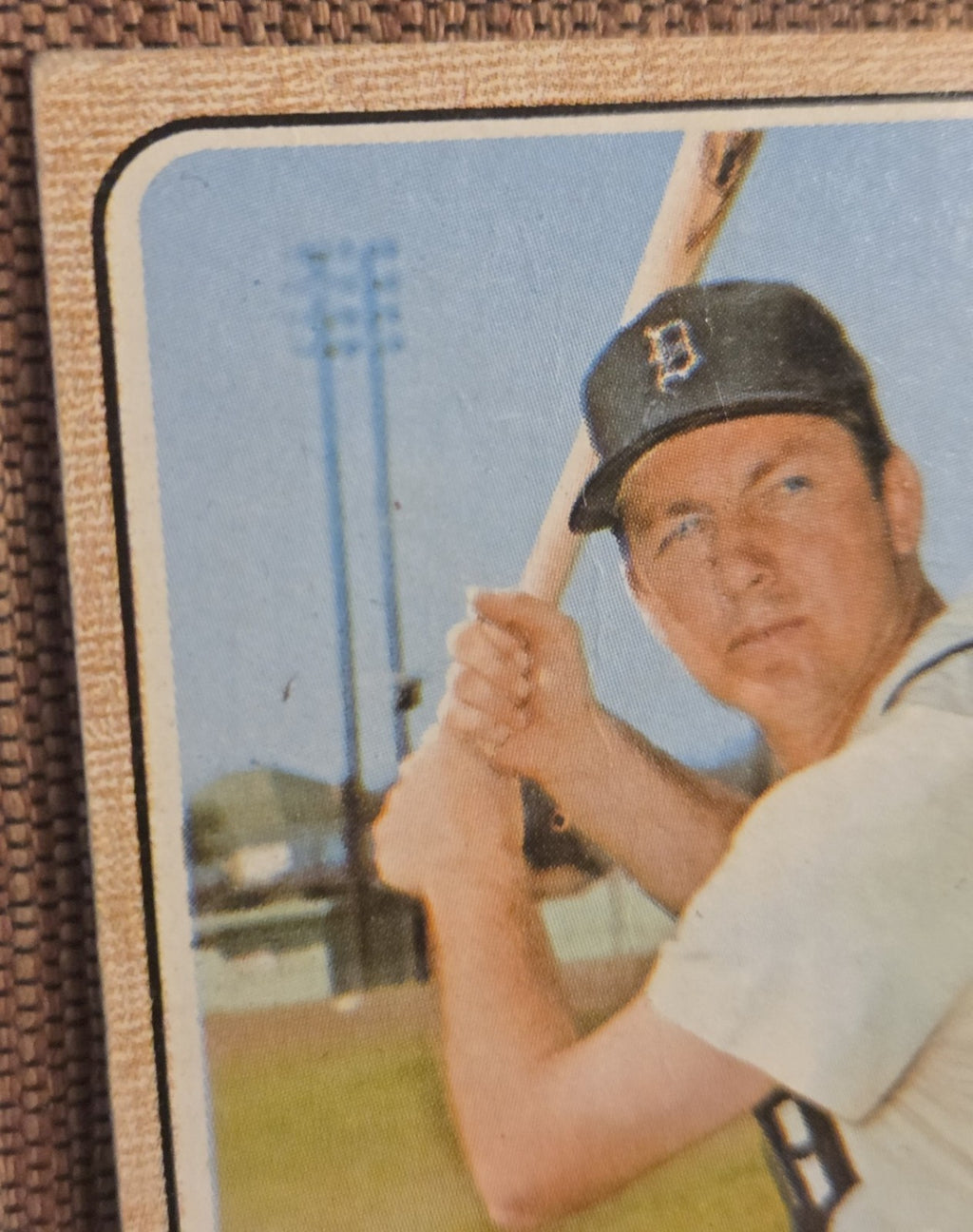 1968 Topps #240 Al Kaline Detroit Tigers Authentic Original Baseball Card HOF4