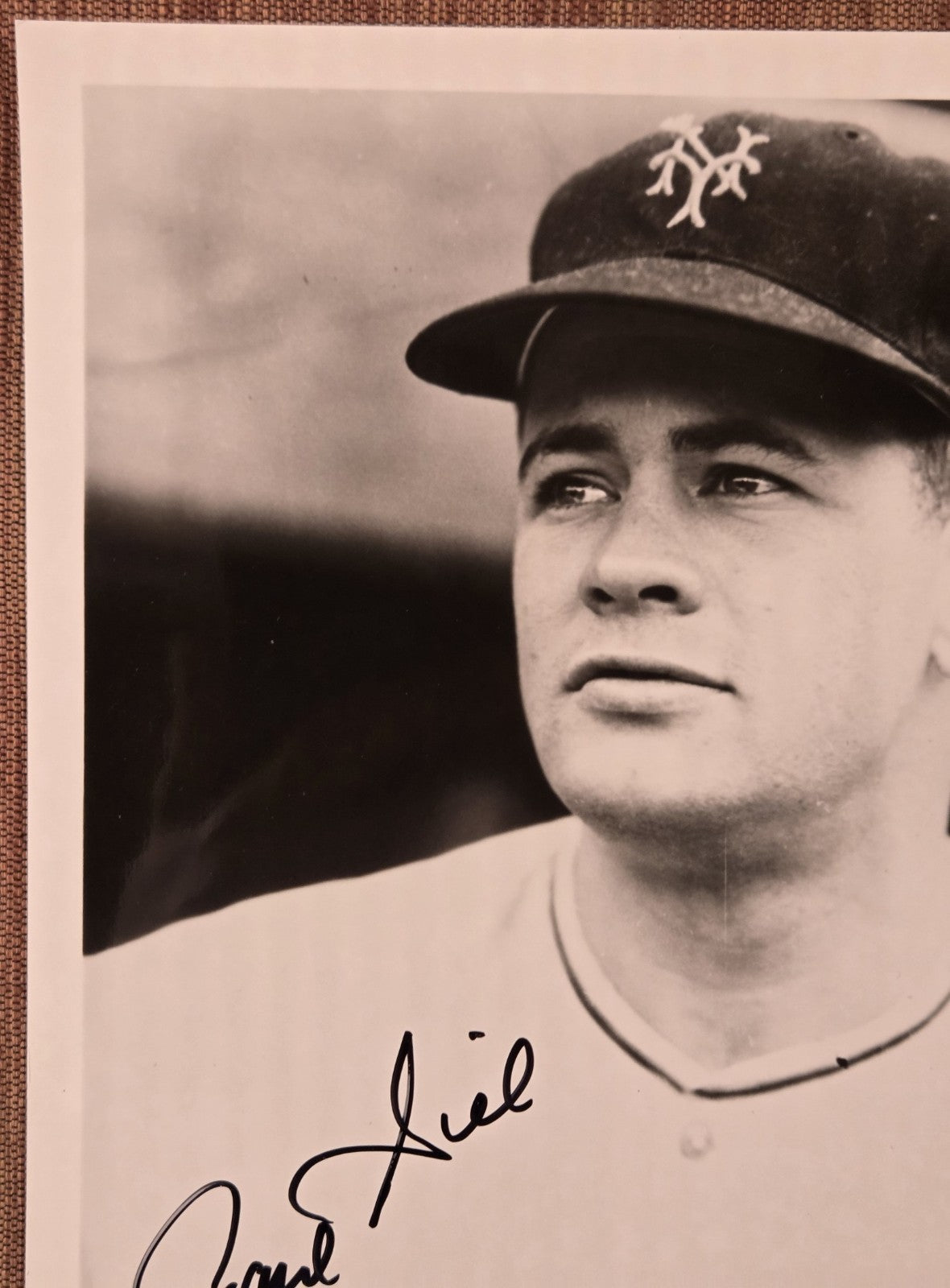Paul Giel AUTO 8 x 10 New York Giants Vintage Original Baseball Signed Photo JSA1