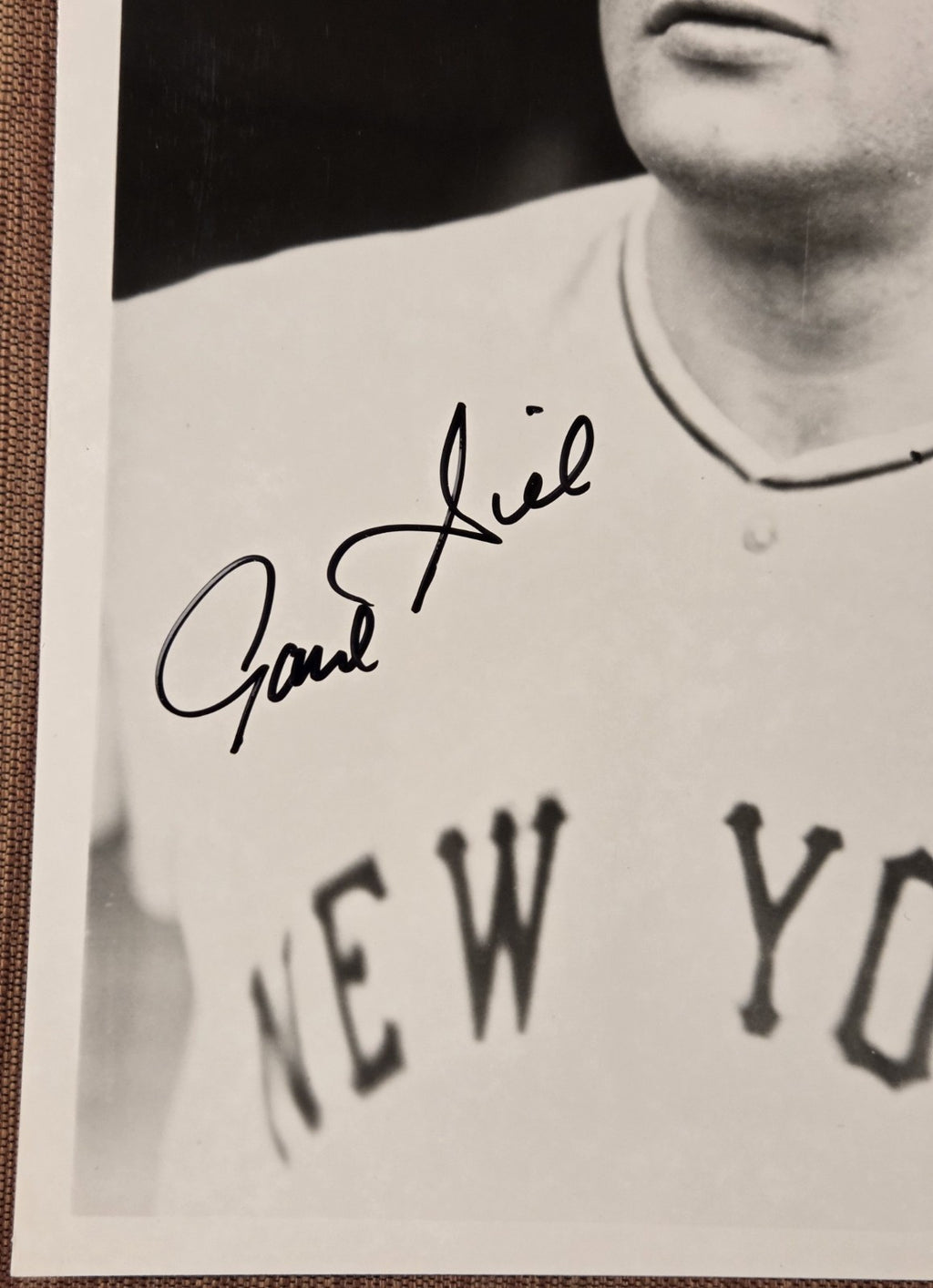 Paul Giel AUTO 8 x 10 New York Giants Vintage Original Baseball Signed Photo JSA4