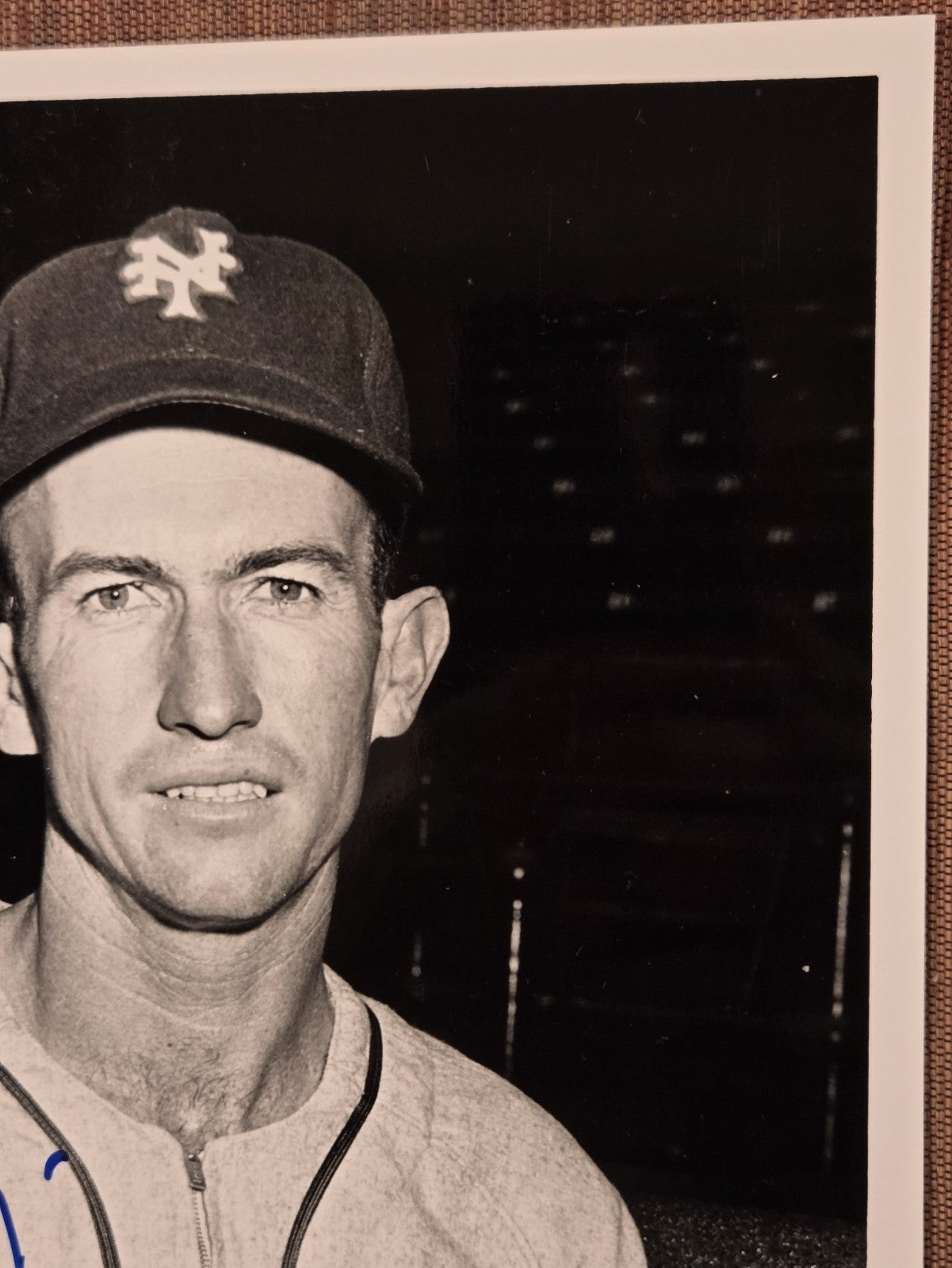 Bill Rigney Auto San Francisco Giants Vintage Original Baseball 8x10 Photo JSA2