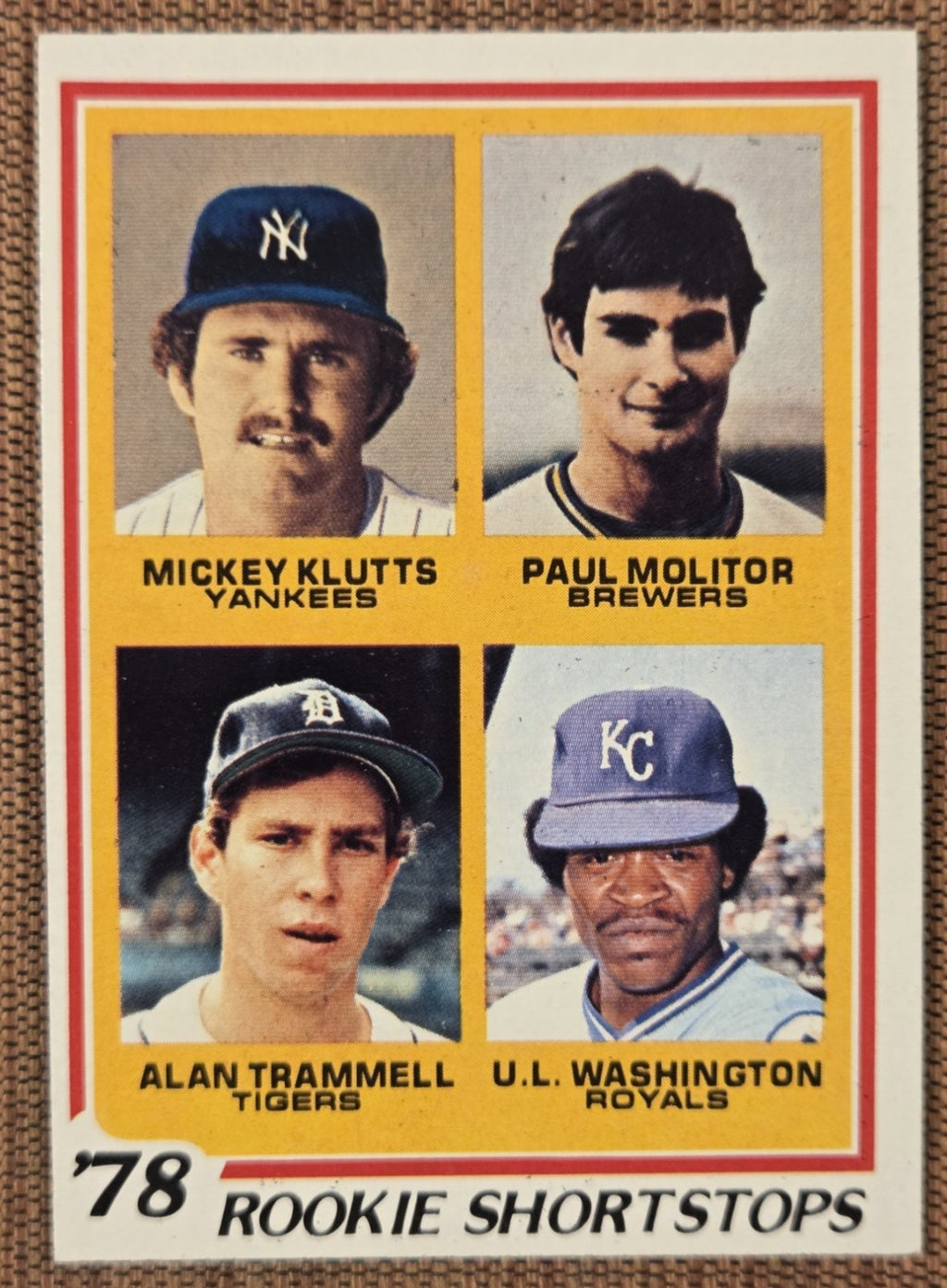 1978 Topps #707 Paul Molitor Alan Trammel Brewers Rookie Baseball Card HOF RC0