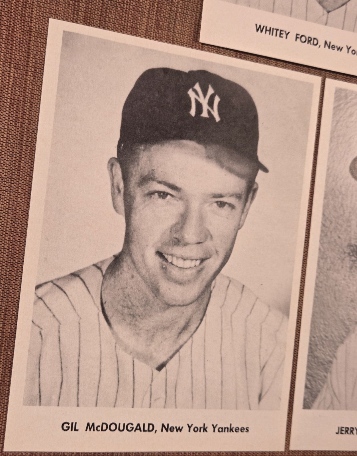 1958 Jay Publishing Yankees Whitey Ford HOF Lumpe McDougald 5x7 Baseball Photos3