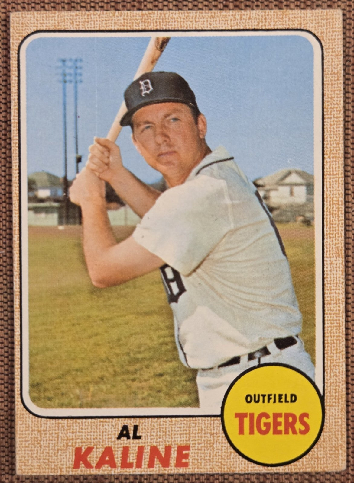 1968 Topps #240 Al Kaline Detroit Tigers Authentic Original Baseball Card HOF0