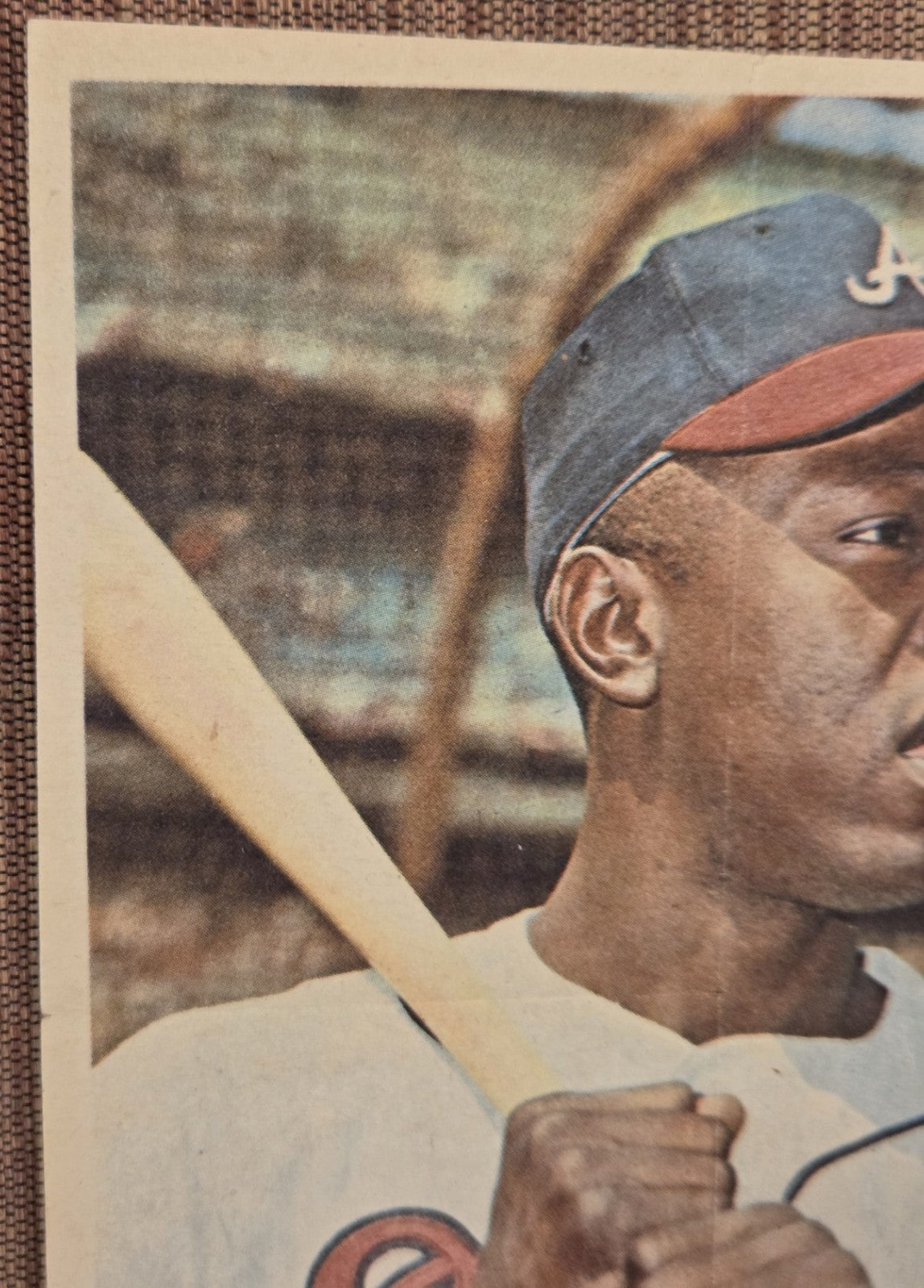 1967 Topps Pin Ups #6 Hank Aaron Milwaukee Braves Original Baseball Poster HOF1