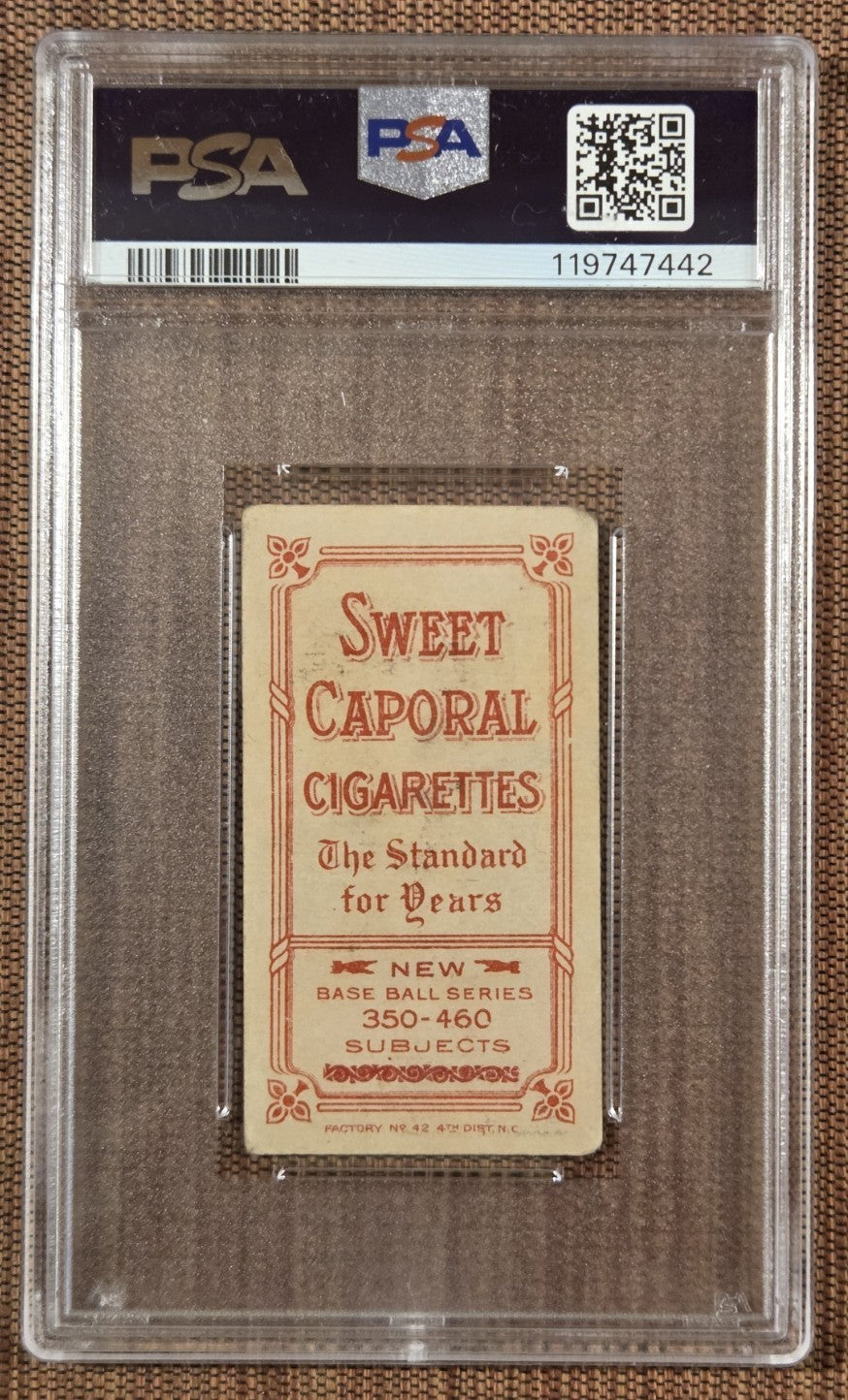 1909 Sweet Caporal OHS 350-460/42OP Hughie Jennings Baseball Card PSA 2 MC HOF1