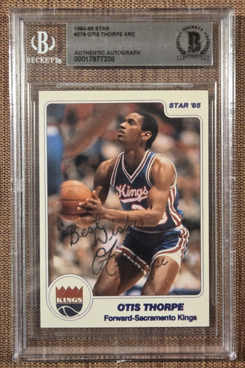 1984 Star #278 Otis Thorpe Sacramento Kings Basketball Card BGS/BAS AUTO RC0