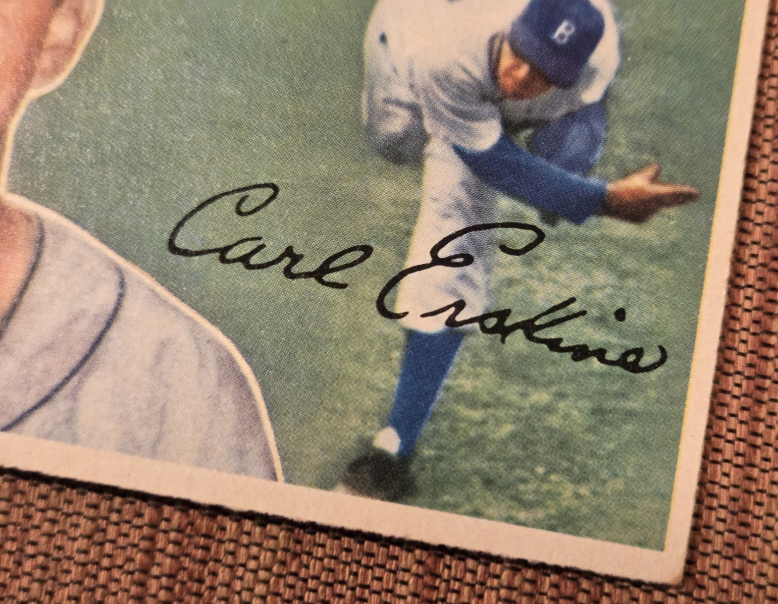 1956 Topps #233 Carl Erskine Brooklyn Dodgers Vintage Original Baseball Card2