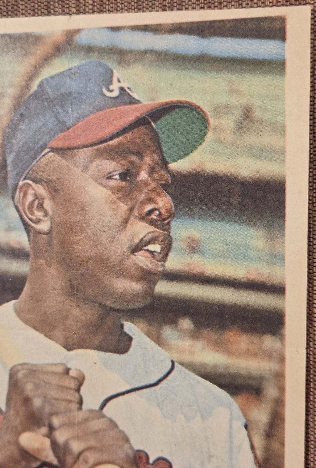 1967 Topps Pin Ups #6 Hank Aaron Milwaukee Braves Original Baseball Poster HOF2