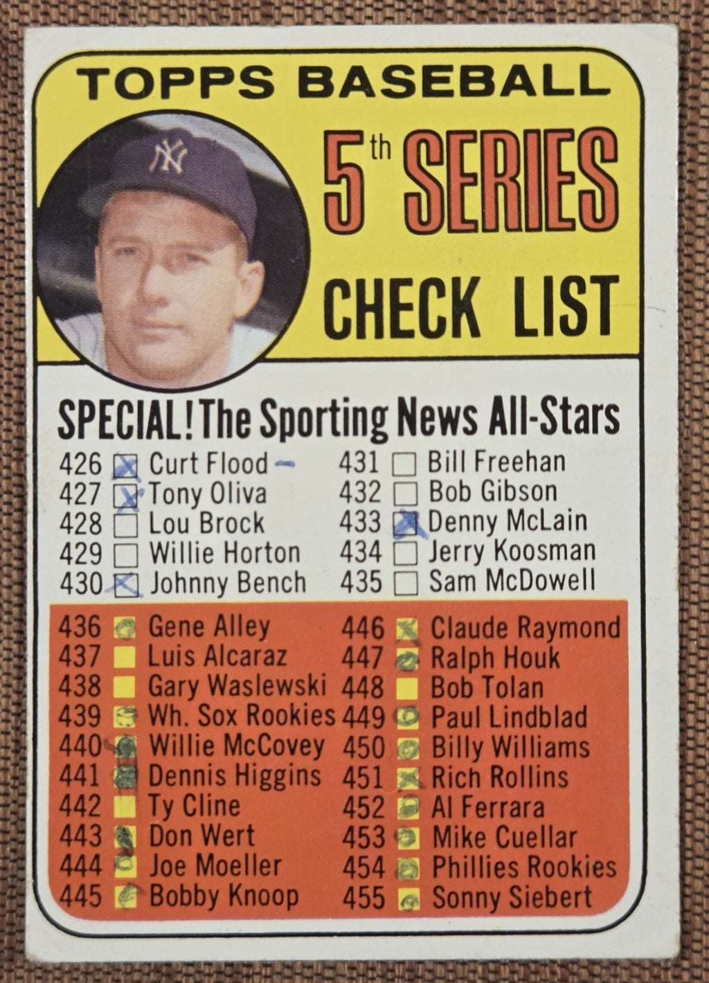1969 Topps #412 Mickey Mantle New York Yankees Original Baseball Card HOF0