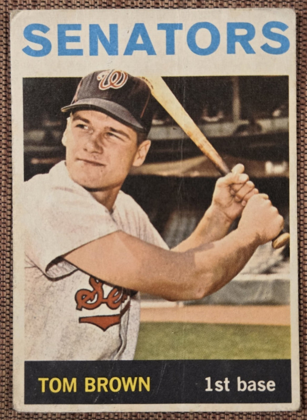 1964 Topps Venezuelan #311 Tom Brown Washington Senators Vintage Baseball Card0