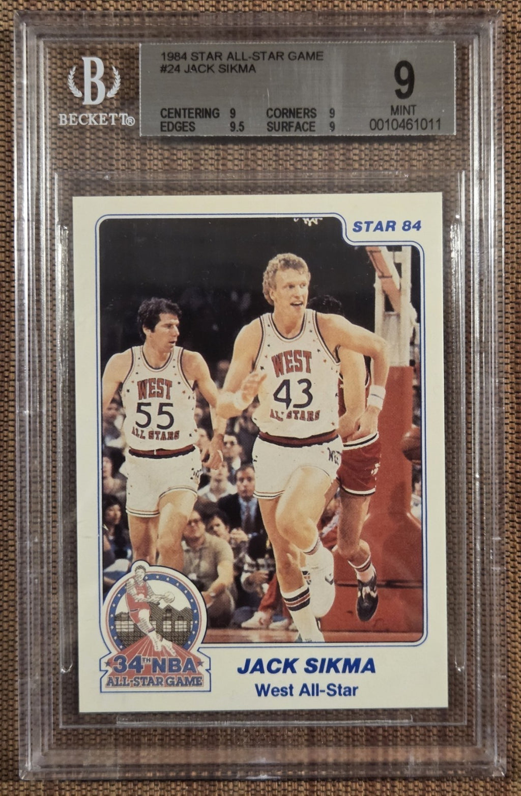 1984 Star All-Star Game #24 Jack Sikma Seattle Sonics Basketball Card BGS 9 HOF0