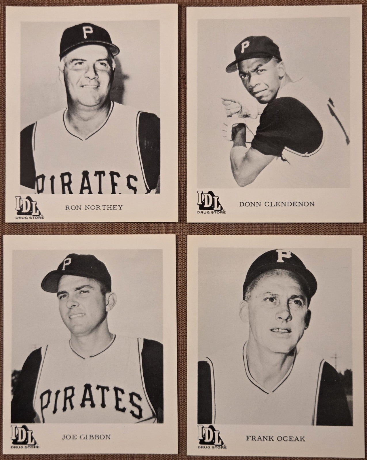 1963 IDL Drug Store Donn Clendenon Northey Oceak Gibbon Pirates Baseball Cards0